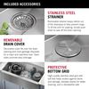 36&rdquo; Workstation Undermount&nbsp;Single Bowl&nbsp;16 Gauge Stainless Steel&nbsp;Farmhouse Apron Front Kitchen Sink&nbsp;with&nbsp;WorkFlow&trade; Ledge and Accessories
